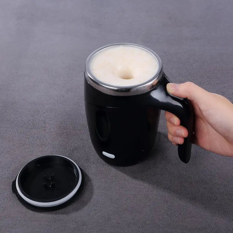 Automatic Magnetic Stirring Coffee Mug, Electric Stainless Steel Self Mixing Coffee Tumbler, Rotating Home Kitchen Office Travel Mixing Cup, Fathers Day Gift【Hand Wash Only Avoid Washing USB Port】