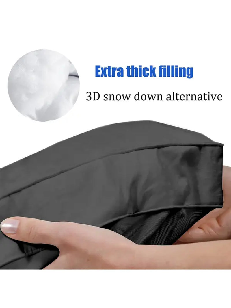 Mattress Topper Extra Thick Cooling Mattress Pad Cover 3D Snow down Alternative Fill Pillow Top with 8-21 Inch Deep Pocket