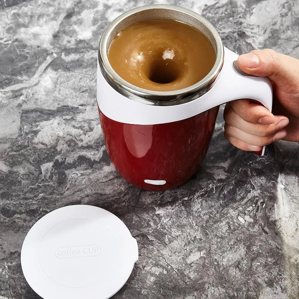 Automatic Magnetic Stirring Coffee Mug, Electric Stainless Steel Self Mixing Coffee Tumbler, Rotating Home Kitchen Office Travel Mixing Cup, Fathers Day Gift【Hand Wash Only Avoid Washing USB Port】