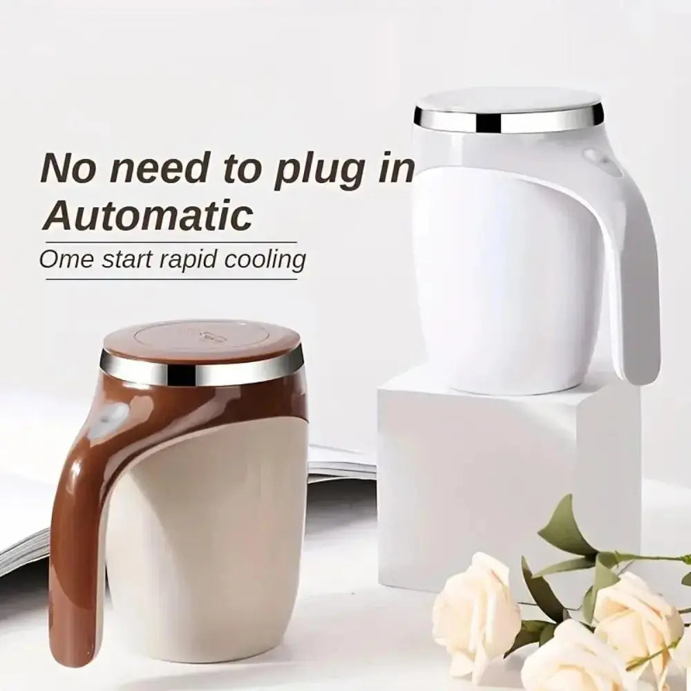 Automatic Magnetic Stirring Coffee Mug, Electric Stainless Steel Self Mixing Coffee Tumbler, Rotating Home Kitchen Office Travel Mixing Cup, Fathers Day Gift【Hand Wash Only Avoid Washing USB Port】