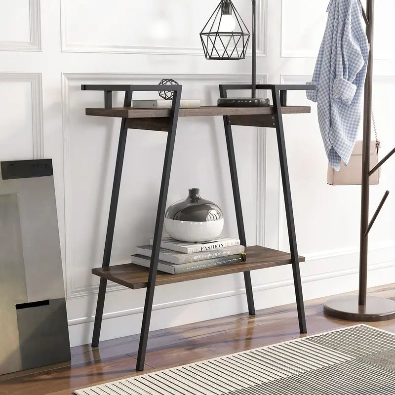 24/7 Shop at Home Yetta Farmhouse Metal 1-Shelf Console Table for Living, Hallway, Bedroom, Dressing Room