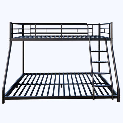 Homez Mallblack Twin over Full Metal Bunk Bed with Comfortable Rungs, Easy to Assemble