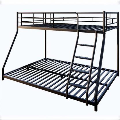 Homez Mallblack Twin over Full Metal Bunk Bed with Comfortable Rungs, Easy to Assemble