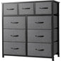 Life Concept 11-Drawer Dresser, Fabric Storage Tower for Bedroom, Living Room, Large Tall Dressers for Bedroom with Wooden Top and Metal Frame, Bedroom Dressers &Amp; Chests of Drawers, Dark Grey