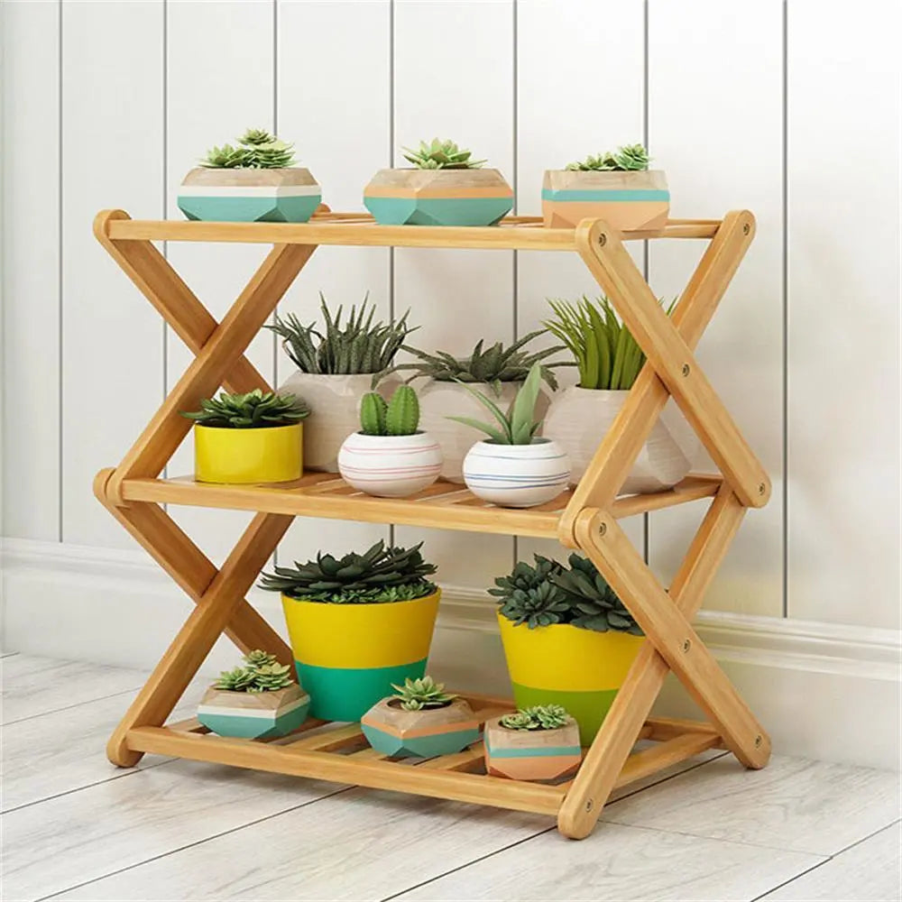 3 Layers Household Flower Pot Rack (1 Piece), Desktop Green Plant Stand, Decorative Plant Holder for Home Decoration