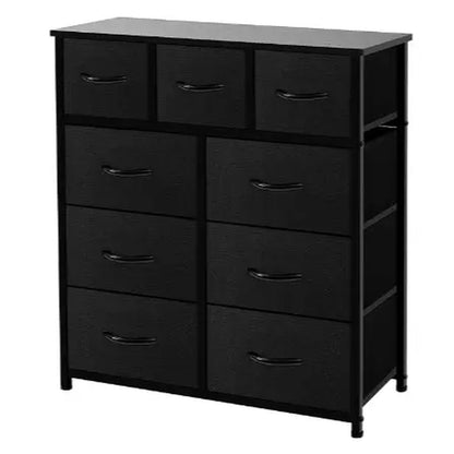 Life Concept 11-Drawer Dresser, Fabric Storage Tower for Bedroom, Living Room, Large Tall Dressers for Bedroom with Wooden Top and Metal Frame, Bedroom Dressers &Amp; Chests of Drawers, Dark Grey