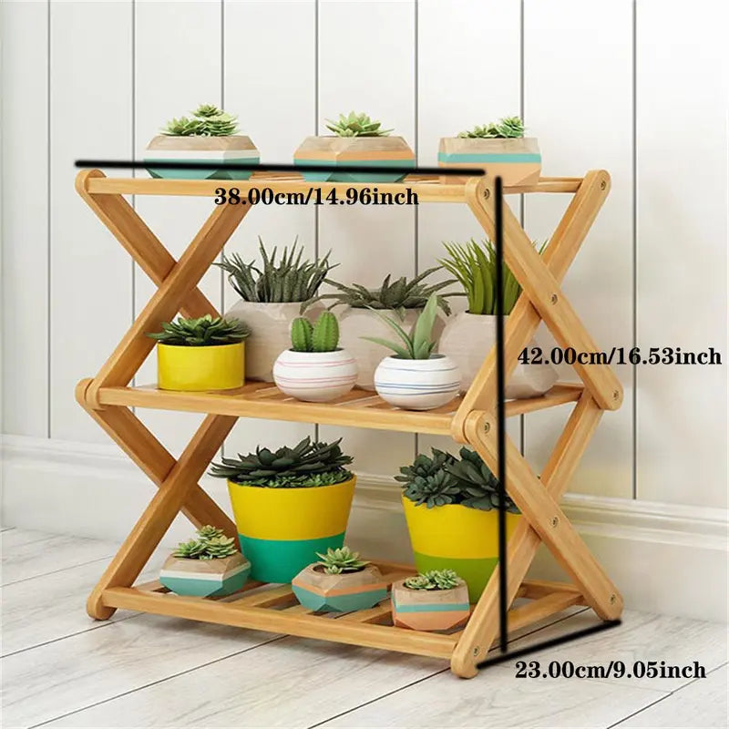 3 Layers Household Flower Pot Rack (1 Piece), Desktop Green Plant Stand, Decorative Plant Holder for Home Decoration